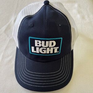 Bud Light Navy and White Trucker Hat